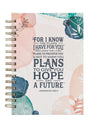 I Know the Plans Muted Watercolor Large Wirebound Journal - Wholesale Accessory Market