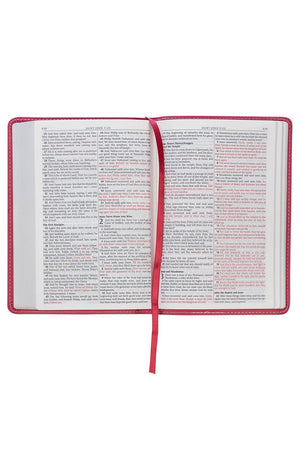 Pink Blossom Faux Leather KJV Compact Bible - Wholesale Accessory Market