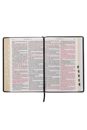 Midnight Art Nouveau Faux Leather Giant Print KJV Full-Size Bible with Thumb Index - Wholesale Accessory Market