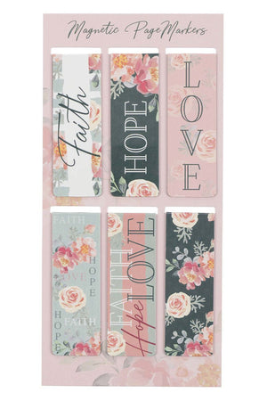 Faith Hope Love 6 Piece Magnetic Page Marker Set - Wholesale Accessory Market
