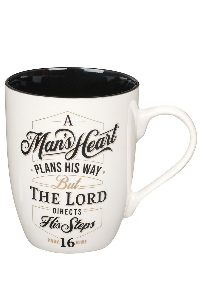 The Lord Directs His Steps White and Black Mug - Wholesale Accessory Market