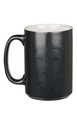 Strong and Courageous Black Lion Mug - Wholesale Accessory Market