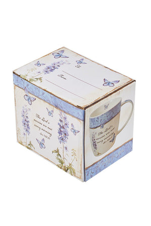 Lamentations 3:22-23 Floral Butterfly Mug - Wholesale Accessory Market