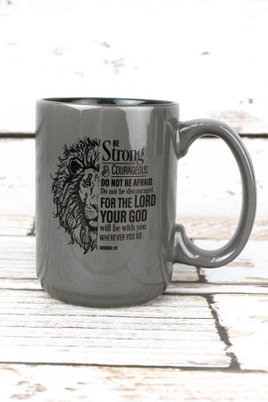 Joshua 1:9 'Strong & Courageous' Mug - Wholesale Accessory Market