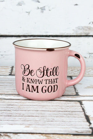 Be Still and Know Pink Campfire Mug - Wholesale Accessory Market