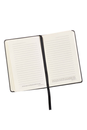 Gray 'Be Strong & Courageous' Small LuxLeather Notebook - Wholesale Accessory Market