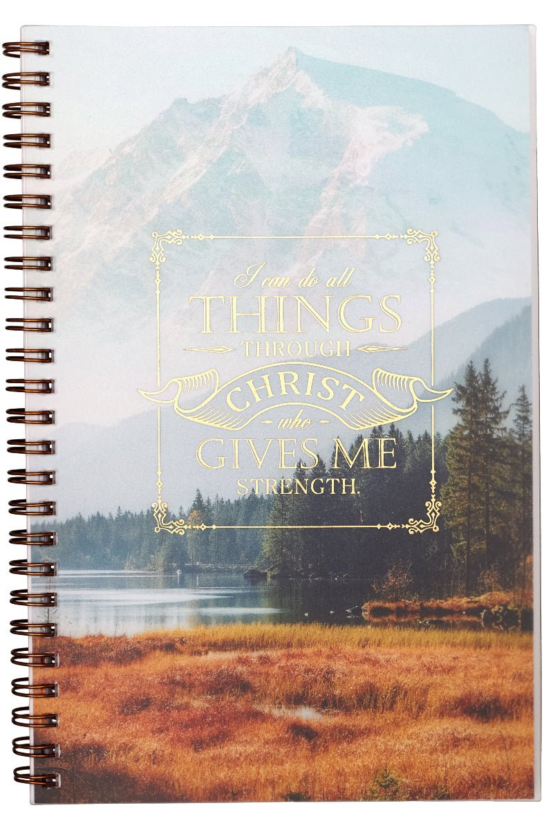 All Things Through Christ Wirebound Journal - Wholesale Accessory Market