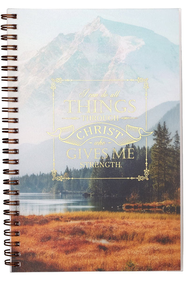 All Things Through Christ Wirebound Journal - Wholesale Accessory Market