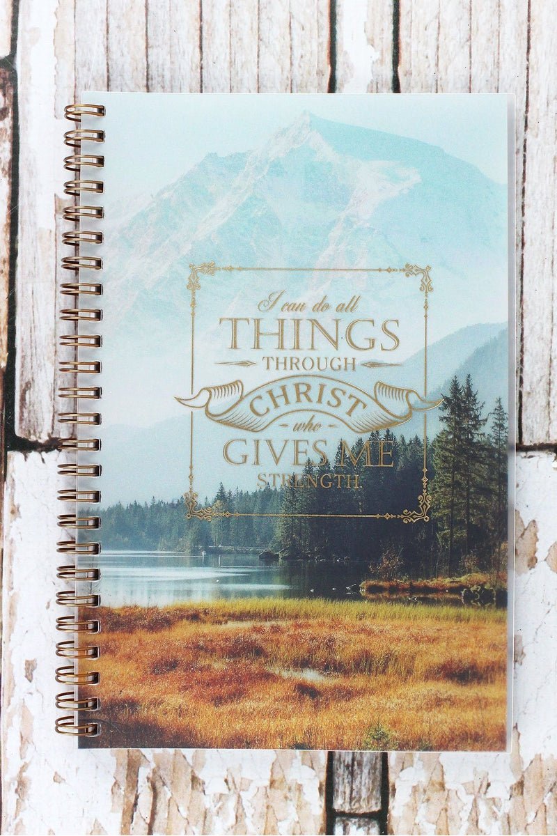 All Things Through Christ Wirebound Journal - Wholesale Accessory Market