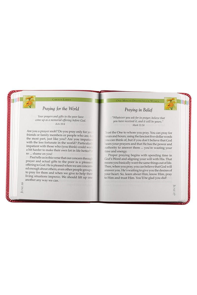 One-Minute Devotions for Women by Carolyn Larsen - Wholesale Accessory Market