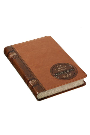 The Pocket Bible Devotional For Men Two-Tone LuxLeather Book - Wholesale Accessory Market