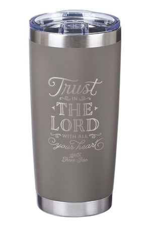 Proverbs 3:5 'Trust in the Lord' Stainless Steel Travel Mug - Wholesale Accessory Market