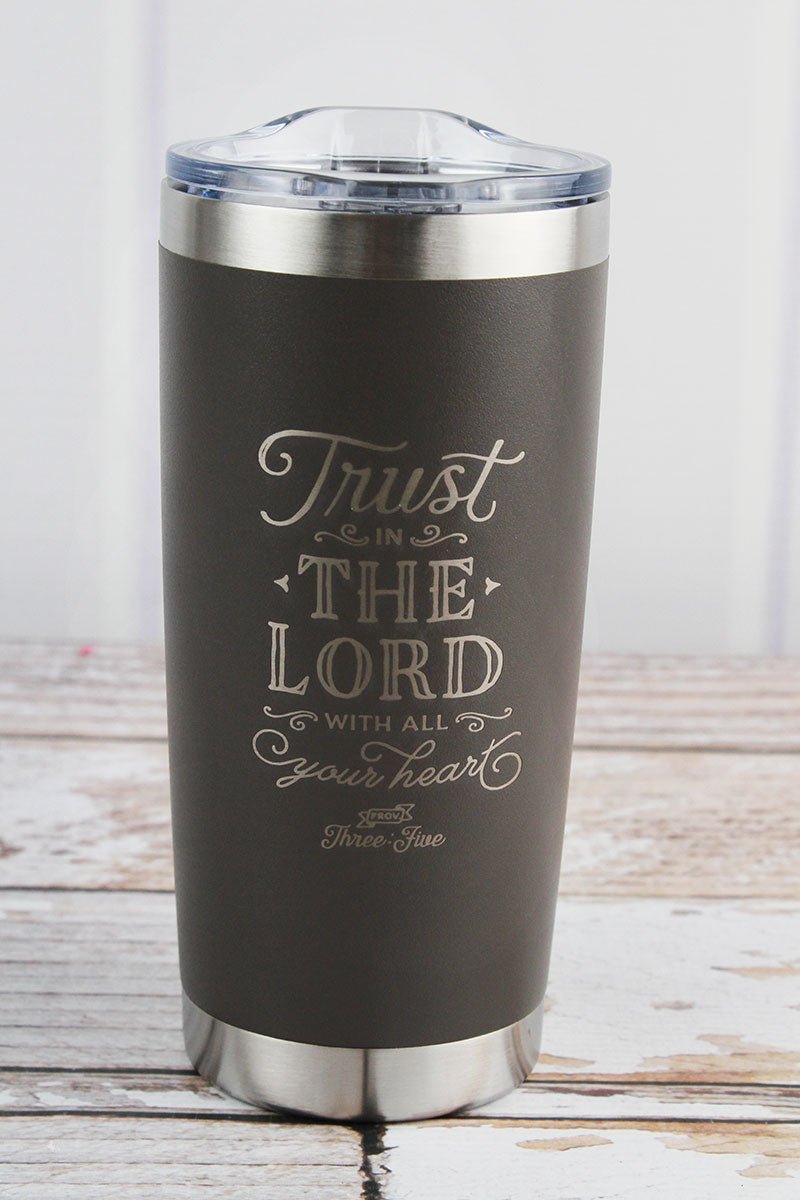 Proverbs 3:5 'Trust in the Lord' Stainless Steel Travel Mug - Wholesale Accessory Market