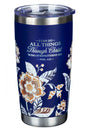 All Things Honey Brown & Navy Stainless Steel Travel Mug - Wholesale Accessory Market