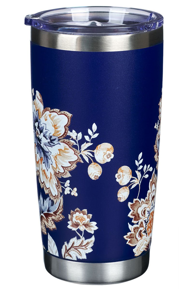 All Things Honey Brown & Navy Stainless Steel Travel Mug - Wholesale Accessory Market