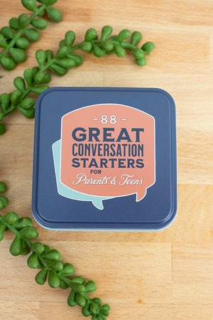 88 Great Conversation Starters for Parents & Teens in a Gift Tin - Wholesale Accessory Market