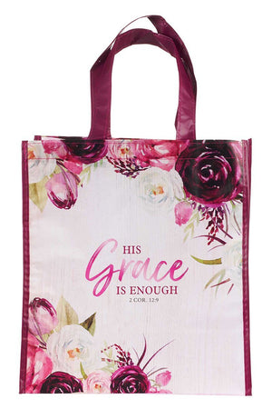 2 Corinthians 12:9 'His Grace Is Enough' Tote Bag - Wholesale Accessory Market