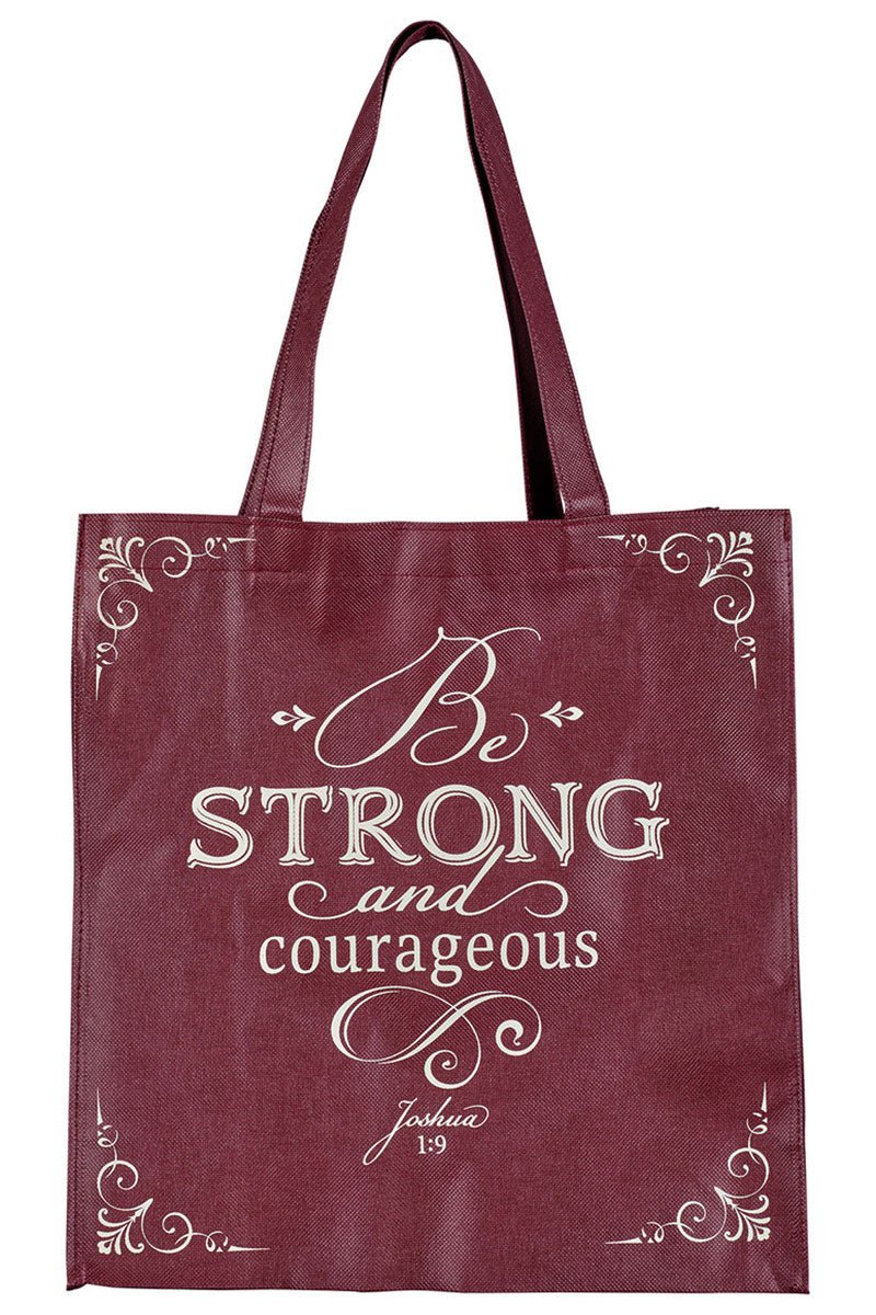 Strong and Courageous Topaz Pink Tote Bag | Wholesale Accessory Market