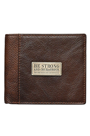 Be Strong Two-Tone Genuine Leather Bi-Fold Wallet - Wholesale Accessory Market