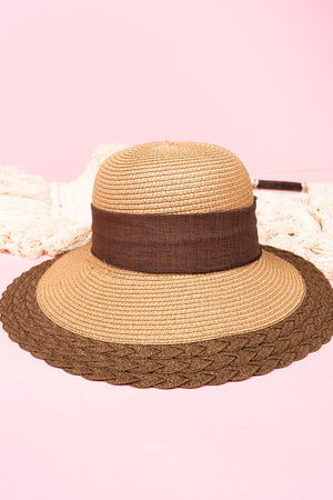 Beach Bound Bow Straw Hat, Taupe - Wholesale Accessory Market