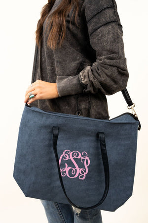 Be Clever She's Unforgettable Tote Bag, Charcoal Gray - Wholesale Accessory Market