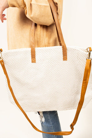 Be Clever Terre Hill Tote Bag, Ivory - Wholesale Accessory Market