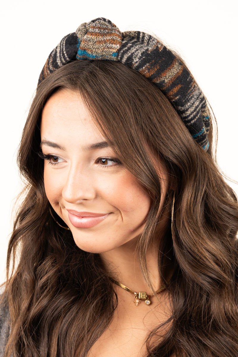 Be Clever Sierra Vista Knotted Headband, Beige - Wholesale Accessory Market