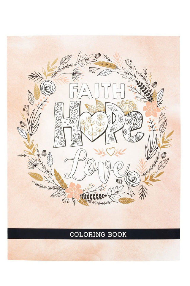 Faith Hope Love Adult Coloring Book - Wholesale Accessory Market