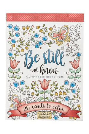 Set of 20 'Be Still and Know' Cards to Color - Wholesale Accessory Market