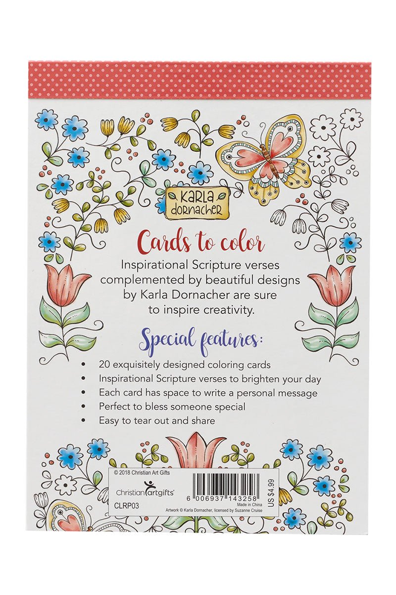 Set of 20 'Be Still and Know' Cards to Color - Wholesale Accessory Market