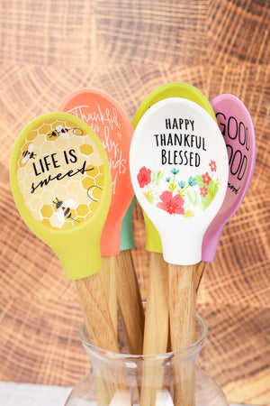 One Krumbs Kitchen Homemade Happiness Silicone Spoon - SHIPS ASSORTED - Wholesale Accessory Market