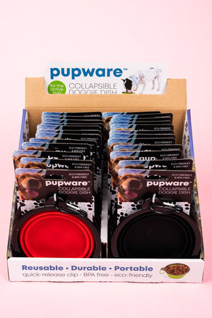 Pupware Collapsible Silicone Doggie Dish 24 Piece Display - Wholesale Accessory Market