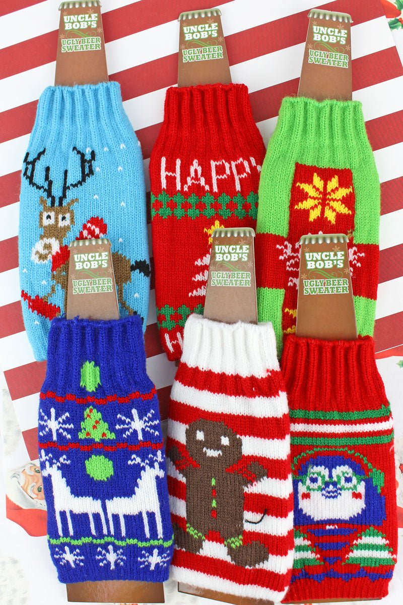One Ugly Knitted Beer Bottle Sweater - SHIPS ASSORTED - Wholesale Accessory Market