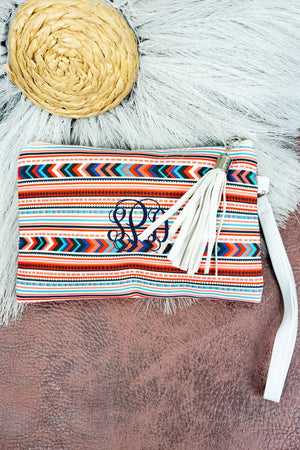 Cayce Canyon Tassel Wristlet Pouch, Coral - Wholesale Accessory Market