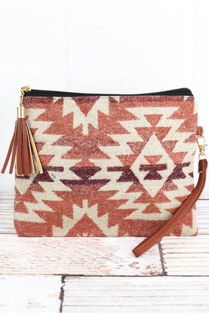 L.I.B. New York Red Sedona Stars Tassel Crossbody Clutch - Wholesale Accessory Market