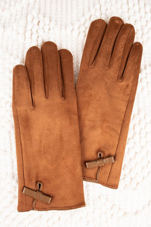 L.I.B. New York One Pair Reach Out Smart Touch Gloves, Brown - Wholesale Accessory Market