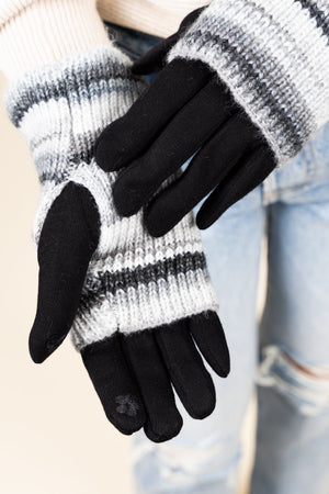 L.I.B. New York One Pair Winter Rush 3-In-1 Gloves, Black - Wholesale Accessory Market
