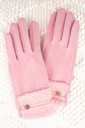L.I.B. New York One Pair The Raquel Smart Touch Gloves, Pink - Wholesale Accessory Market