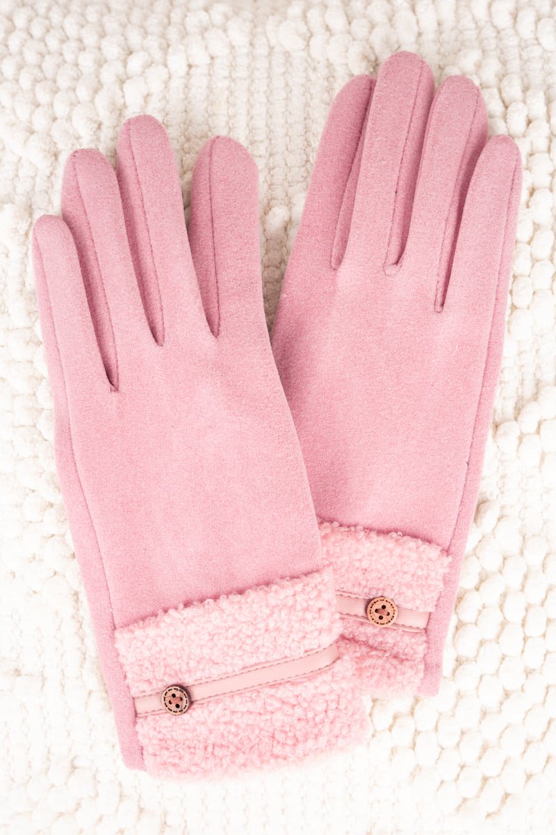 One Pair The Raquel Smart Touch Gloves, Pink Wholesale Accessory Market