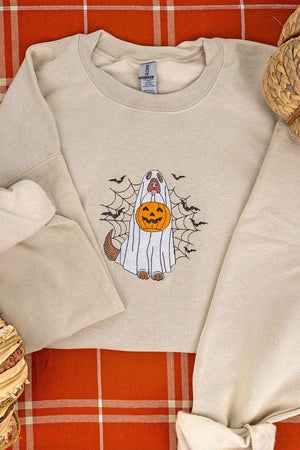 Embroidered Howl-O-Ween Trick Or Treat Unisex NuBlend Crew Sweatshirt - Wholesale Accessory Market