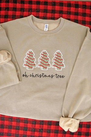 Embroidered Oh Christmas Tree Cakes Unisex NuBlend Crew Sweatshirt - Wholesale Accessory Market