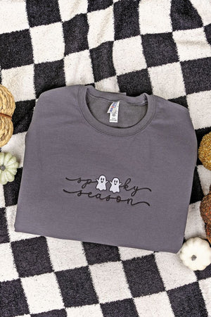 Embroidered Spooky Season Unisex NuBlend Crew Sweatshirt - Wholesale Accessory Market