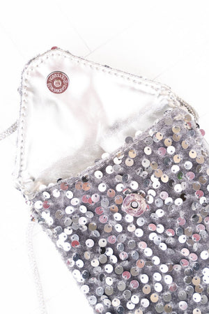 Turn On The Sparkle Silver Sequin Purse - Wholesale Accessory Market