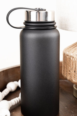 God So Loved The World Black 32oz Stainless Steel Water Bottle - Wholesale Accessory Market