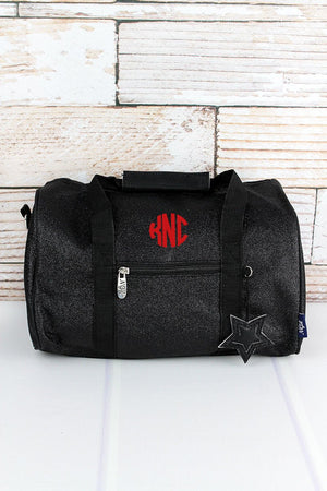 NGIL Black Glitz & Glam Petite Duffle Bag 12" - Wholesale Accessory Market