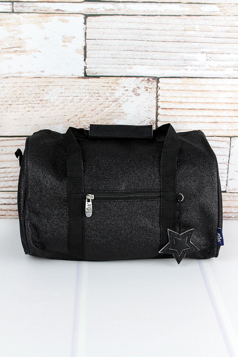 NGIL Black Glitz & Glam Petite Duffle Bag 12" - Wholesale Accessory Market