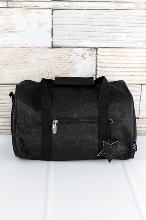 NGIL Black Glitz & Glam Petite Duffle Bag 12" - Wholesale Accessory Market