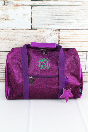 NGIL Purple Glitz & Glam Petite Duffle Bag 12" - Wholesale Accessory Market