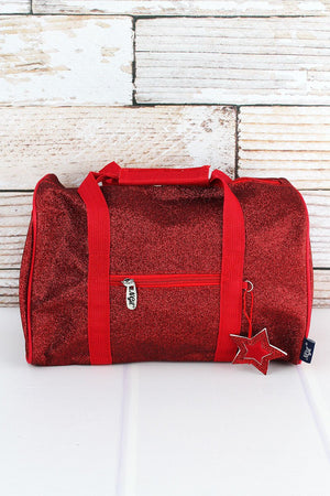 NGIL Red Glitz & Glam Petite Duffle Bag 12" - Wholesale Accessory Market