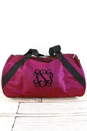 NGIL Hot Pink Glitz & Glam Barrel Duffle Bag 18" - Wholesale Accessory Market